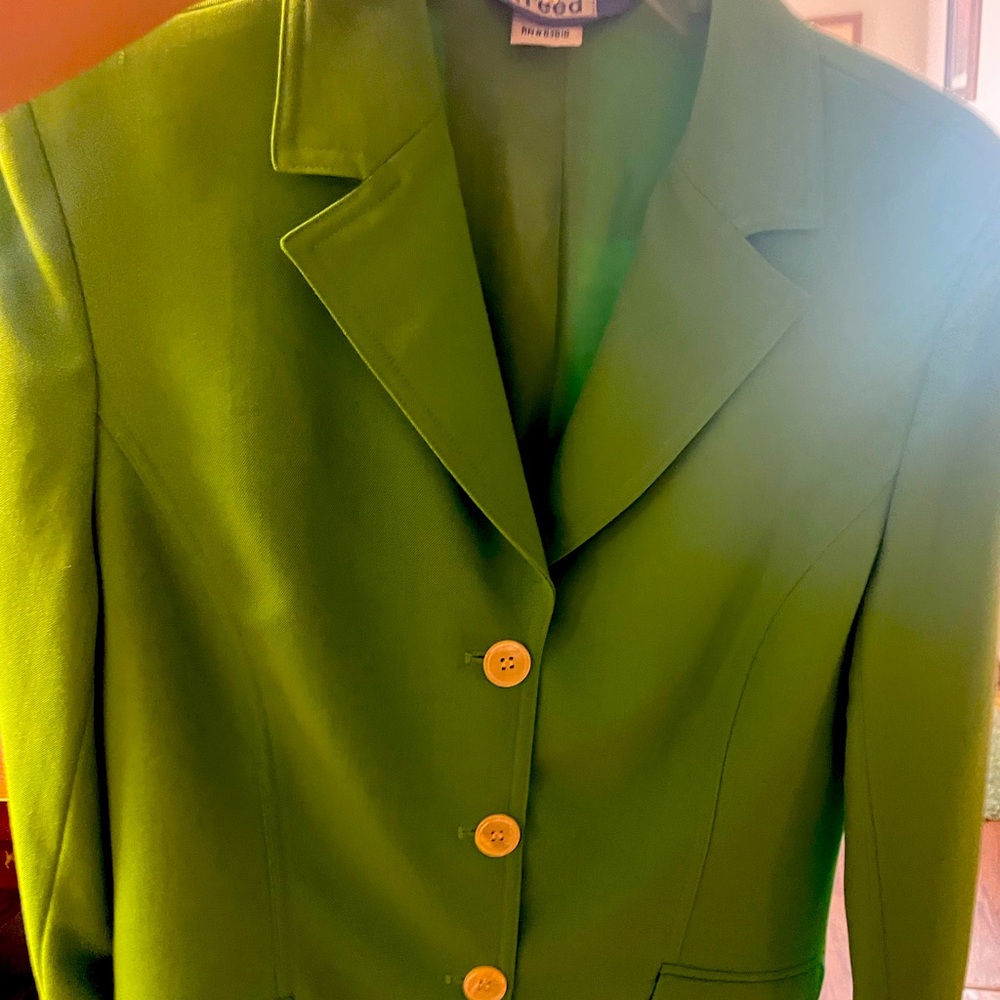 Women’s green blazer, Reed 10petite brand new